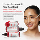 Hypochlorous Acid Rice Peel Shot Duo For Face & Body | Gentle Exfoliating Serum for Dead Skin Cells & Pore Care, Blackheads & Excess Sebum Control | Rice Extract, Hypochlorous, Panthenol for Hydrating & Smoothing Care